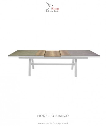 Tavolo in alluminio allungabile 243x102 cm