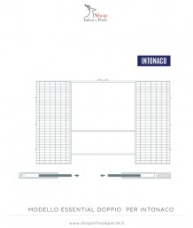 Controtelaio per porte scorrevoli filomuro ''Essential doppio'' per intonaco