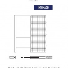 Controtelaio per porte scorrevoli filomuro ''Essential singolo'' per intonaco