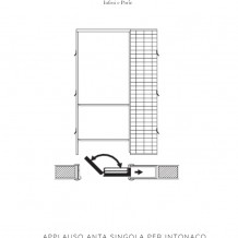 Controtelaio per porte scorrevoli con stipiti ''Applauso singolo'' per intonaco