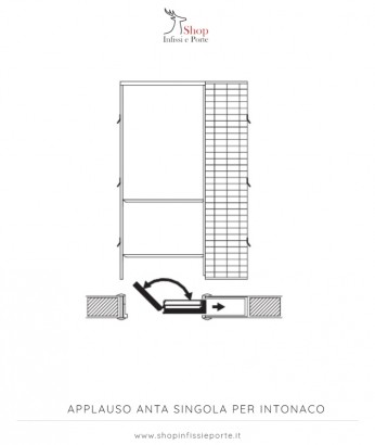 Controtelaio per porte scorrevoli con stipiti ''Applauso singolo'' per intonaco
