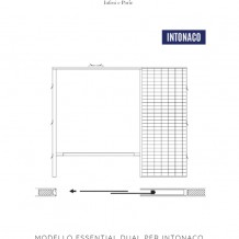 Controtelaio per porte scorrevoli filomuro ''Essential Dual'' per intonaco