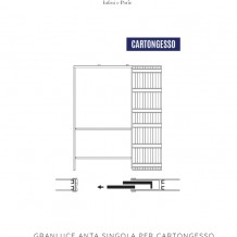 Controtelaio per porte scorrevoli con stipiti ''Granluce singolo'' per cartongesso