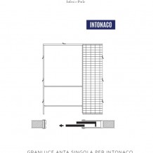 Controtelaio per porte scorrevoli con stipiti ''Granluce singolo'' per intonaco