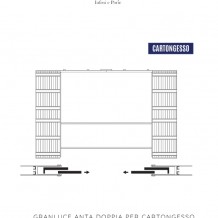 Controtelaio per porte scorrevoli con stipiti ''Granluce doppio'' per cartongesso