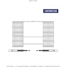 Controtelaio per porte scorrevoli con stipiti ''Maestro doppio'' per cartongesso
