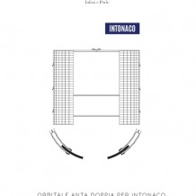 Controtelaio per porte scorrevoli con stipiti ''Orbitale doppio'' per intonaco