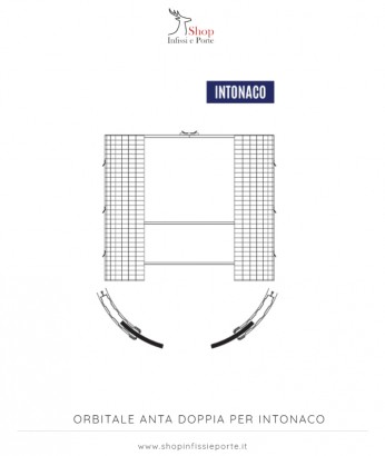 Controtelaio per porte scorrevoli con stipiti ''Orbitale doppio'' per intonaco