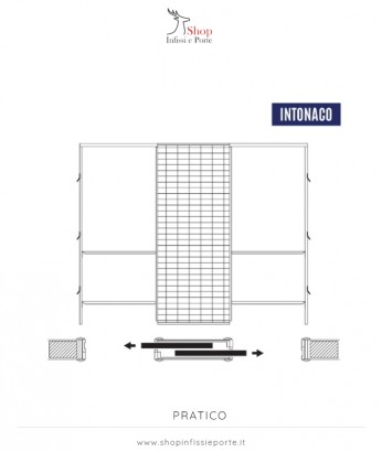 Controtelaio per porte scorrevoli con stipiti ''Pratico'' per intonaco