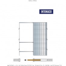 Controtelaio per porte scorrevoli con stipiti ''Scrignotech singolo'' per intonaco
