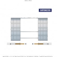 Controtelaio per porte scorrevoli con stipiti ''Scrignotech doppio'' per cartongesso