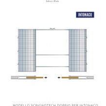 Controtelaio per porte scorrevoli con stipiti ''Scrignotech doppio'' per intonaco