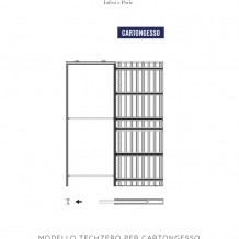 Controtelaio per porte scorrevoli filomuro ''Techzero'' per cartongesso